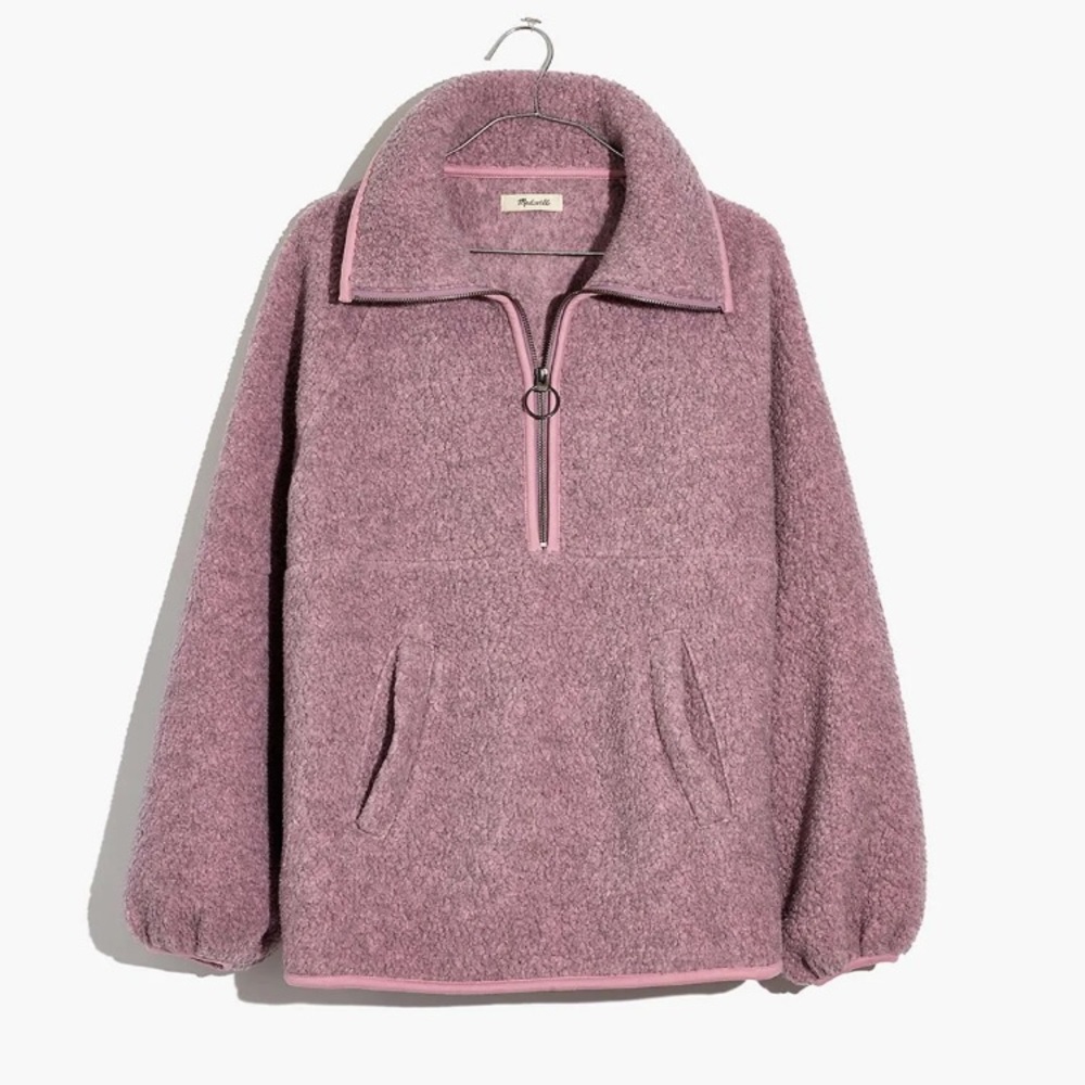 Madewell polartec fleece half zip jacket